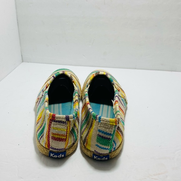 Keds Striped Espadrille Shoes Ethnic Boho Womens 8 Casual Slip On Jute Loafers - Picture 5 of 7